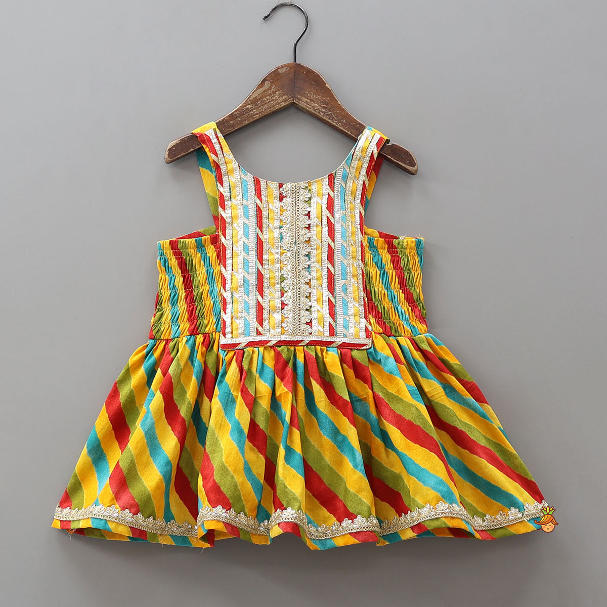 Pre Order: Strappy Peplum Style Kurti With Sharara And Dupatta
