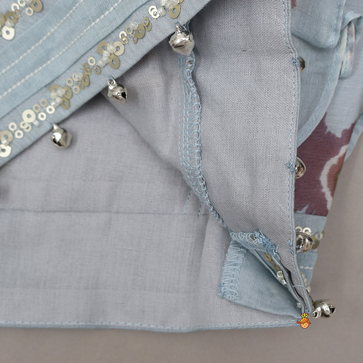 Pre Order: Mul Chanderi Ruffle Crop Top And Lehenga