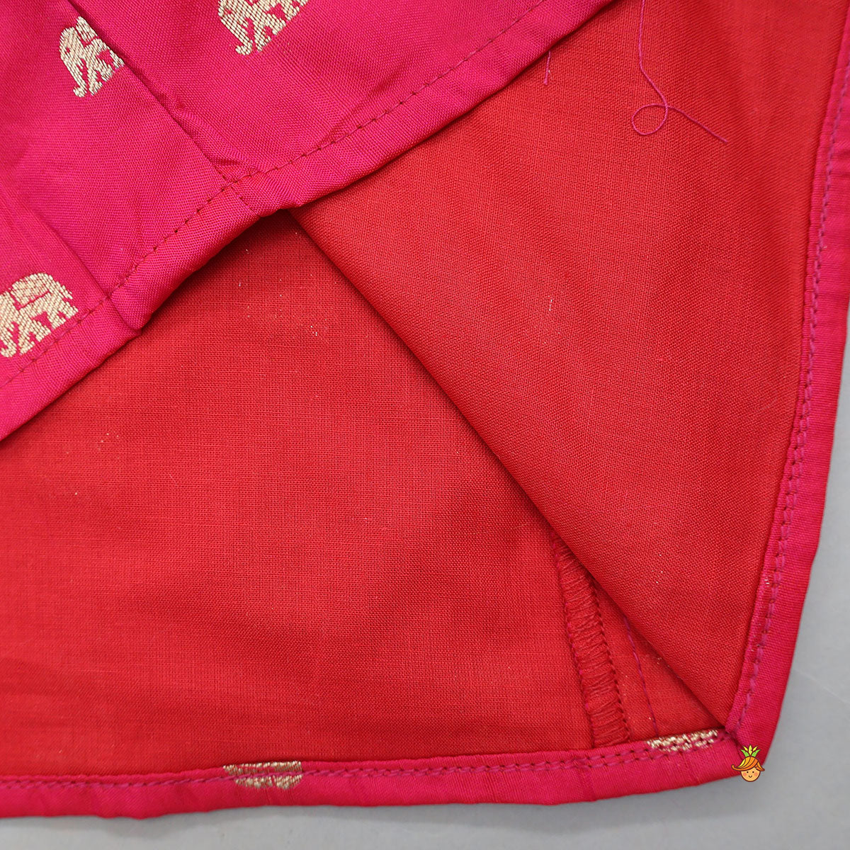 Brocade Kurta And Contrasting Dhoti With Mukut