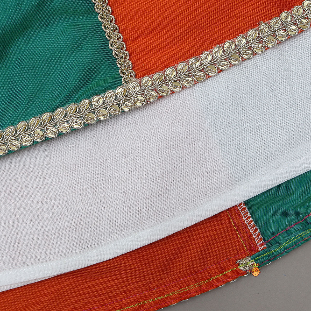 Pre Order: Embellished Crop Top With Panelled Lehenga And Dupatta