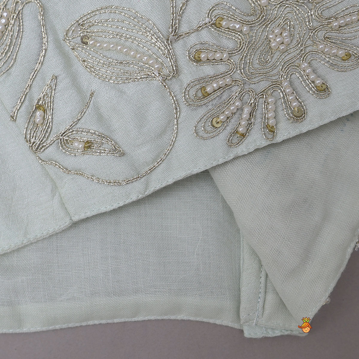 Pre Order: Strappy Crop Top And Scalloped Lehenga