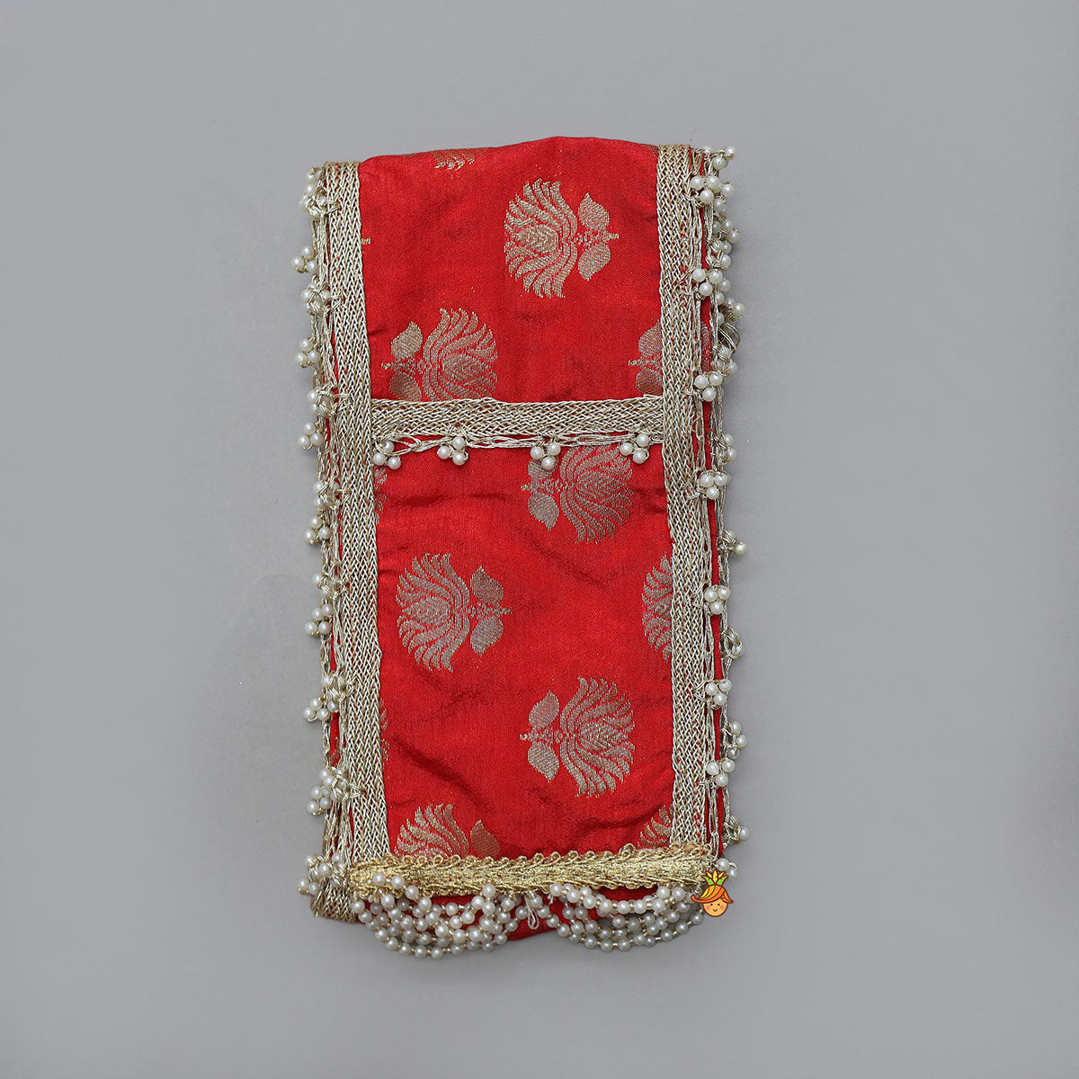Pre Order: Traditional Brocade Dhoti Set With Matching Stole