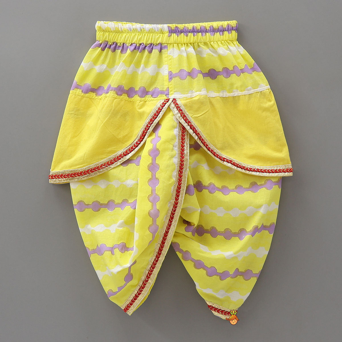 Pre Order: Festive Dhoti Set With Matching Stole And Mukut