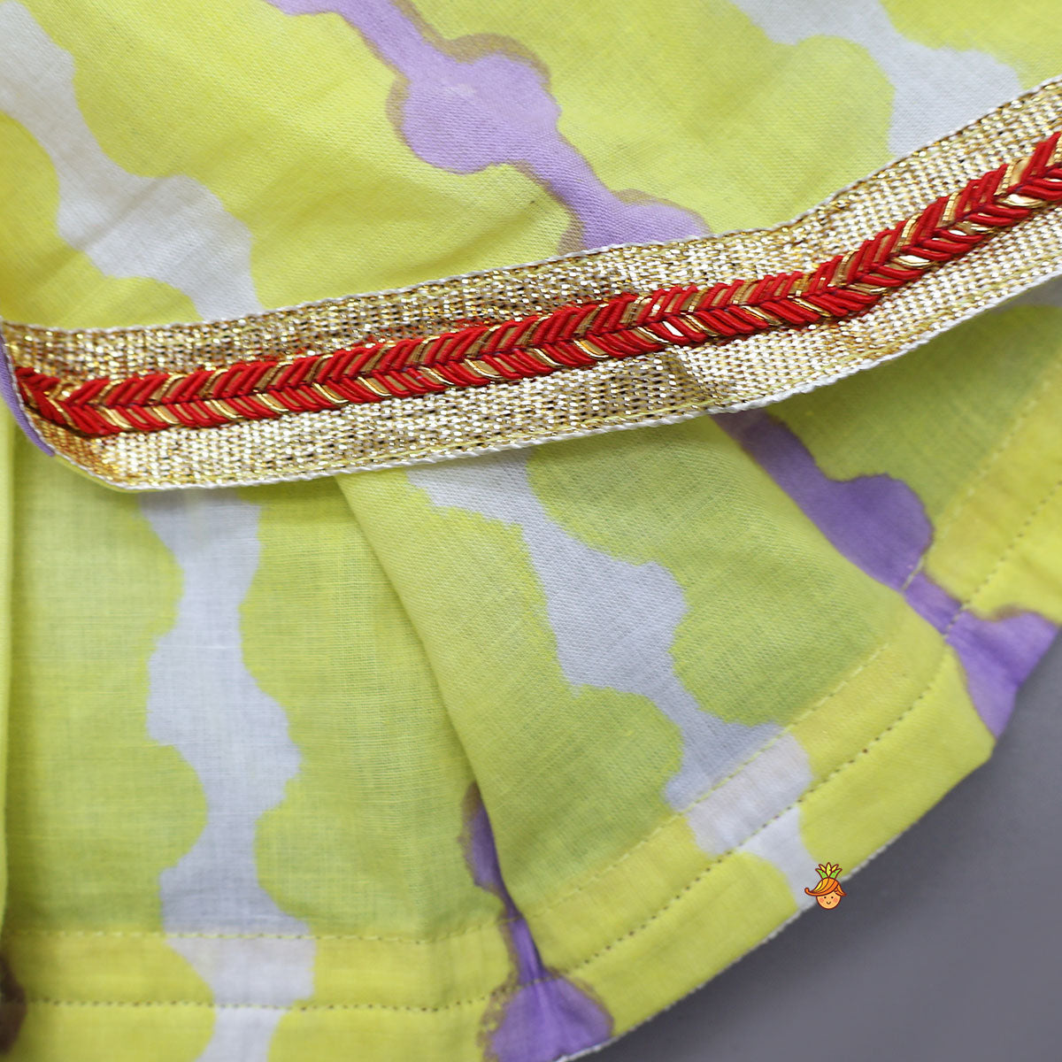 Pre Order: Angarkha Kurti And Flap Detail Dhoti Style Pant With Mukut