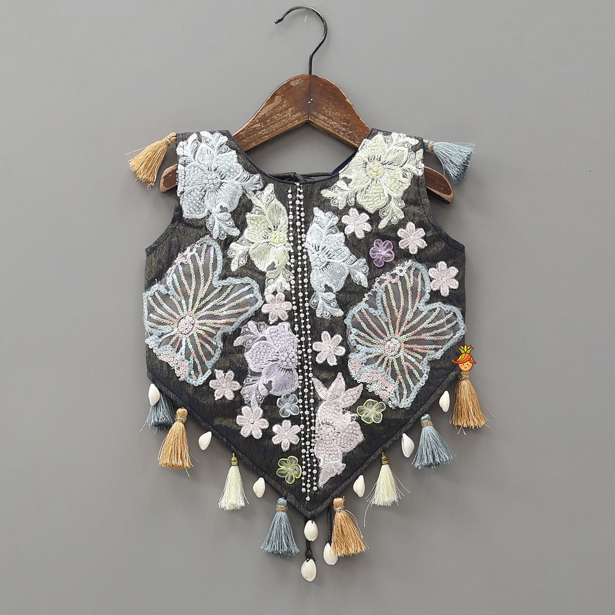 Pre Order: Premium Hand-Embroidered Shimmery Top And Palazzo