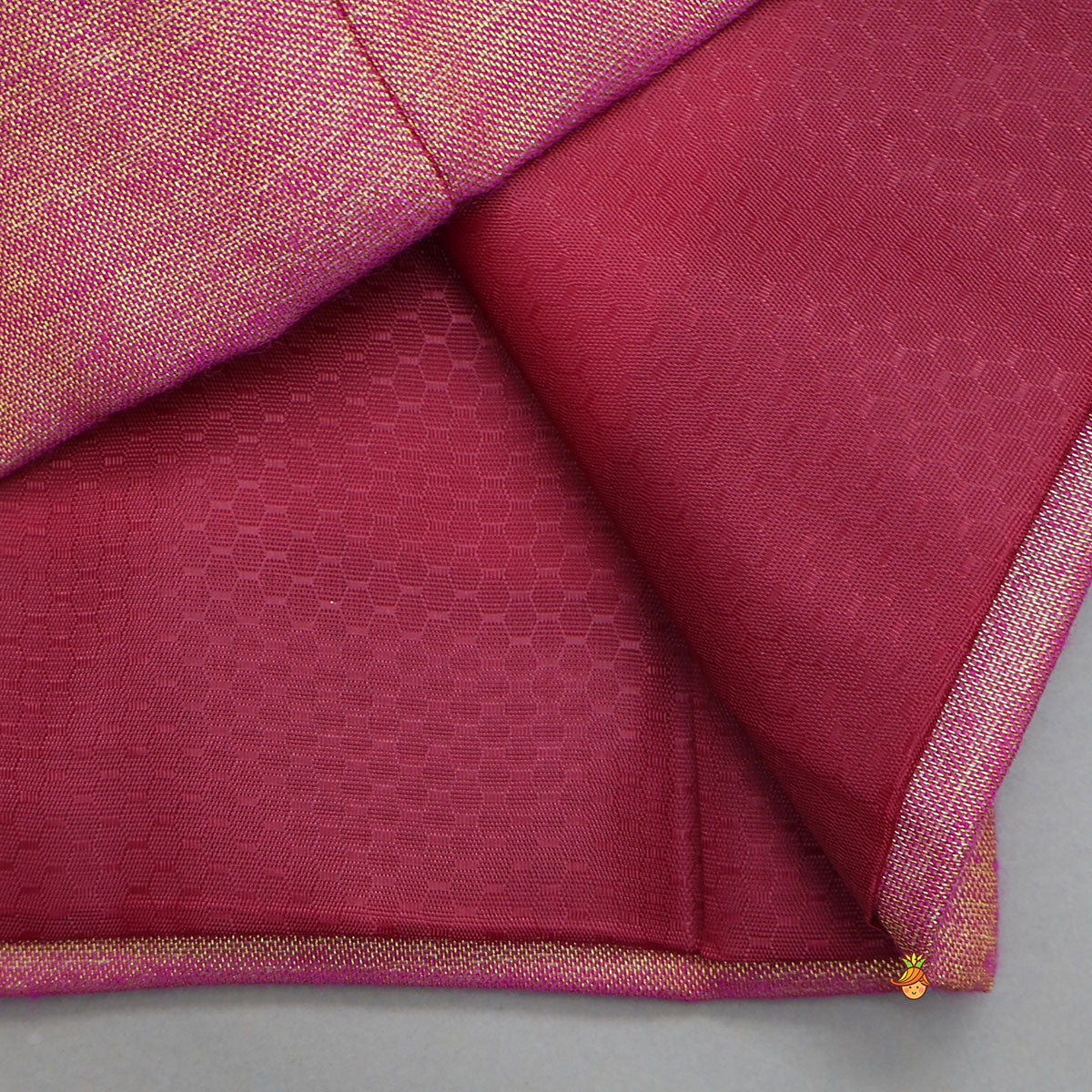 Pre Order: Shimmery Kurta With Patchwork Detailed Jacket And Pyjama