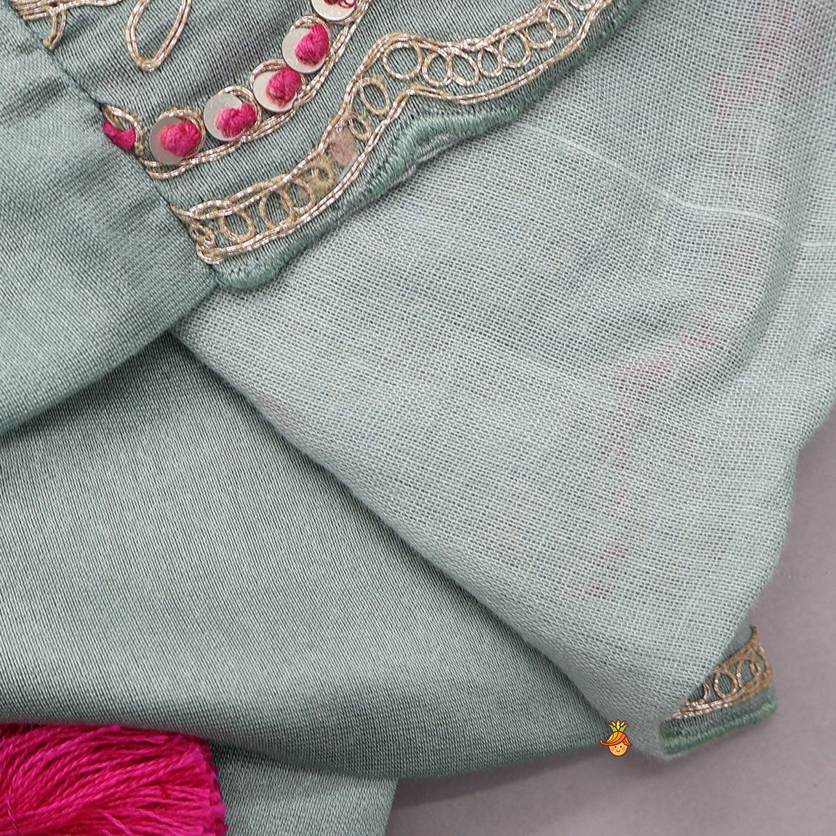 Pre Order: Halter Neck Crop Top And Scalloped Lehenga