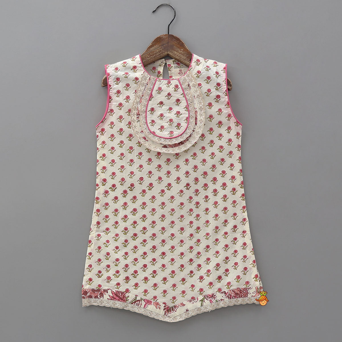 Floral Stylish Kurti And Insert Pocket Sharara With Matching Dupatta