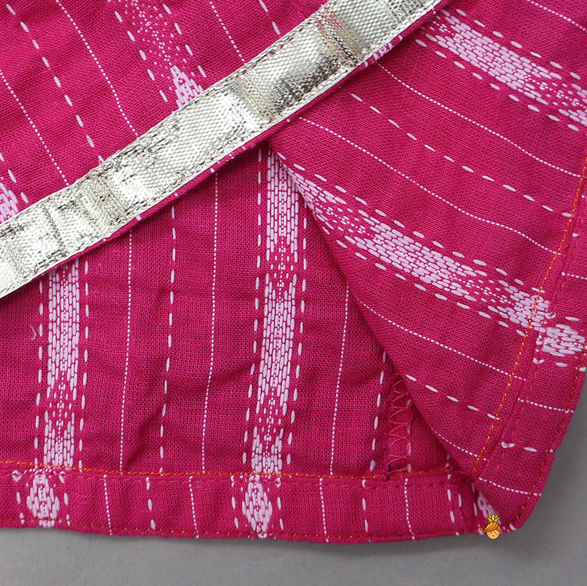 Pre Order: Krishna Hand Embroidered Kurta And Dhoti Style Pant With Matching Mukut