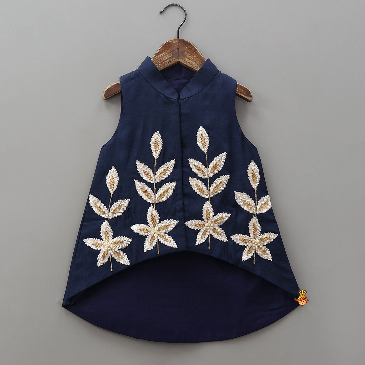 Pre Order: Jacket Style High Low Top And Asymmetric Palazzo