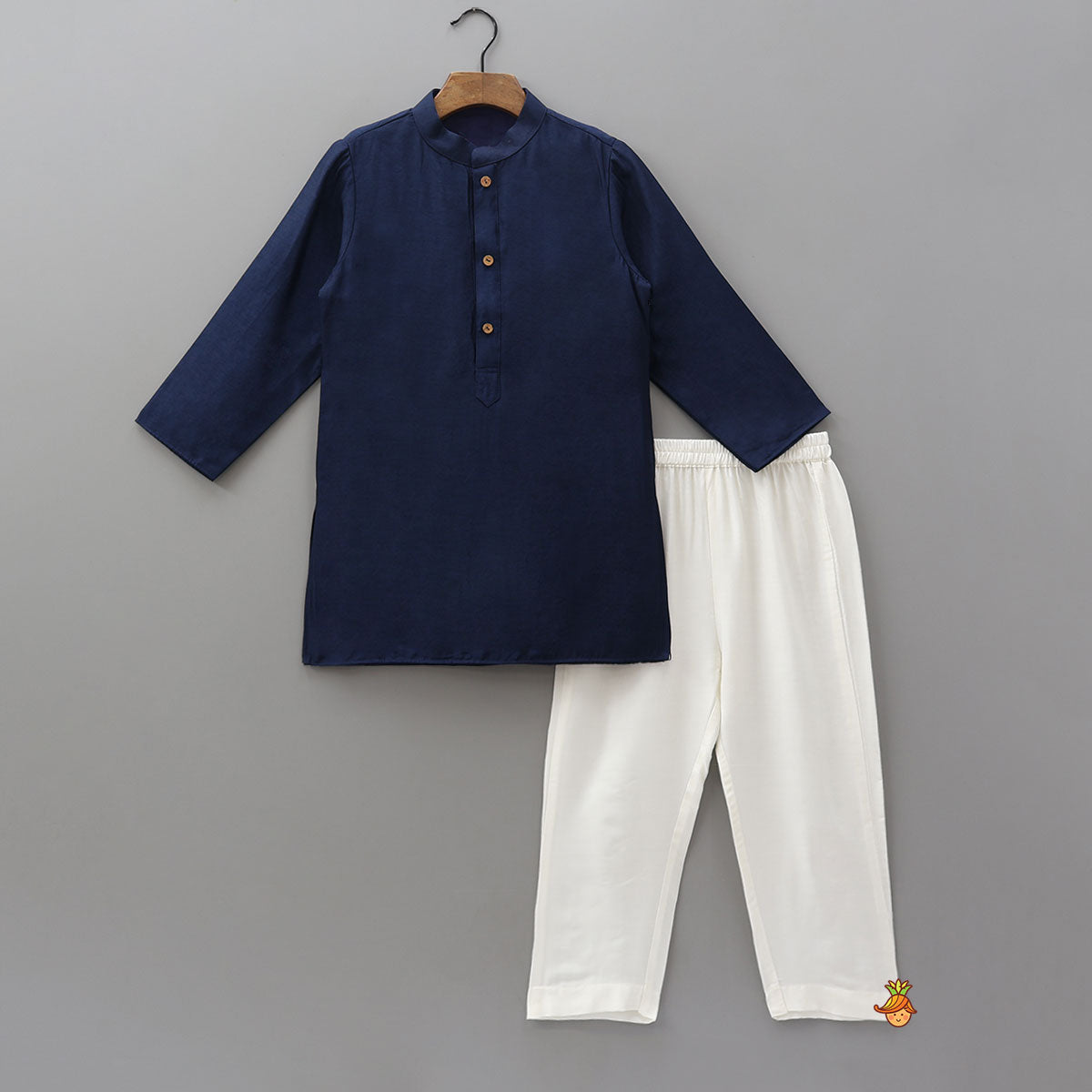 Pre Order: Silk Ethnic Kurta With Gota Leaf Work Jacket And Pyjama