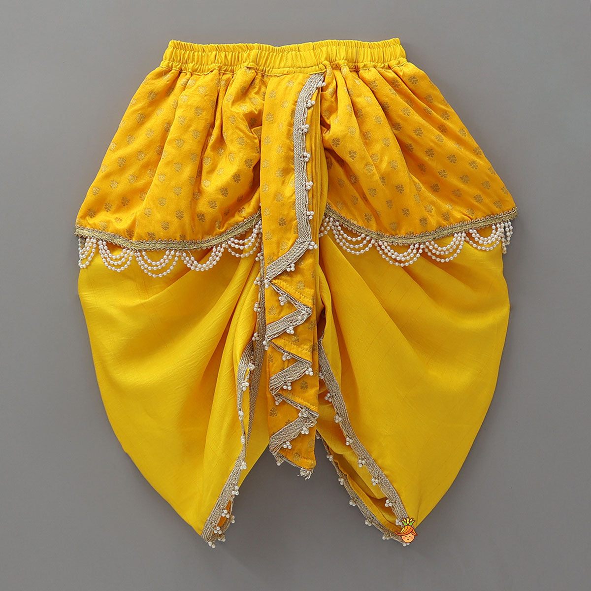 Traditional Brocade Dhoti Set With Matching Stole