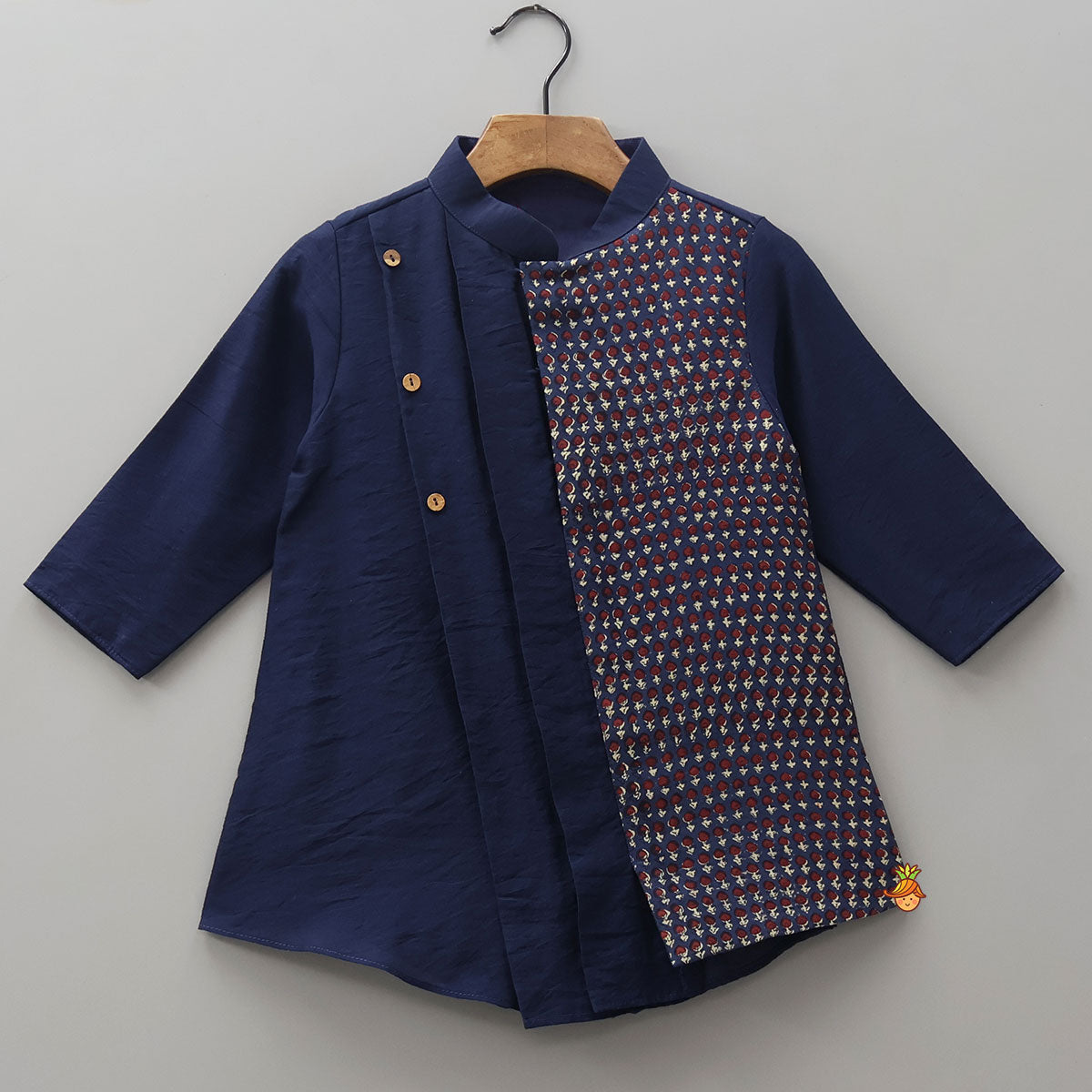 Pre Order: One-Sided Hand-Block Printed Kurta And Pyjama