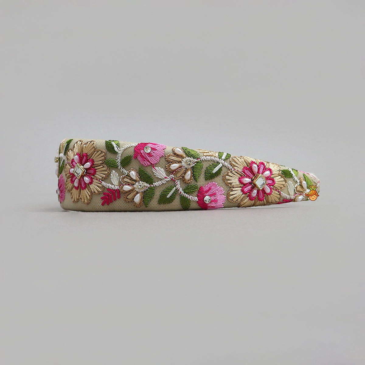 Stunning Thread Embroidered Net Hair Band