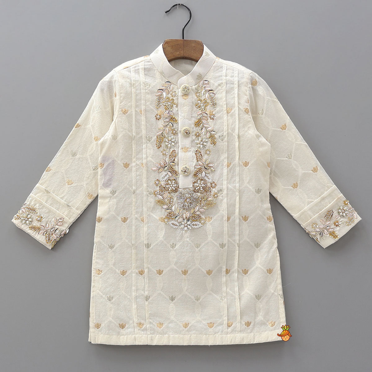 Pre Order: Intricate Cut Dana And Sequin Embroidered Kurta With Pyjama