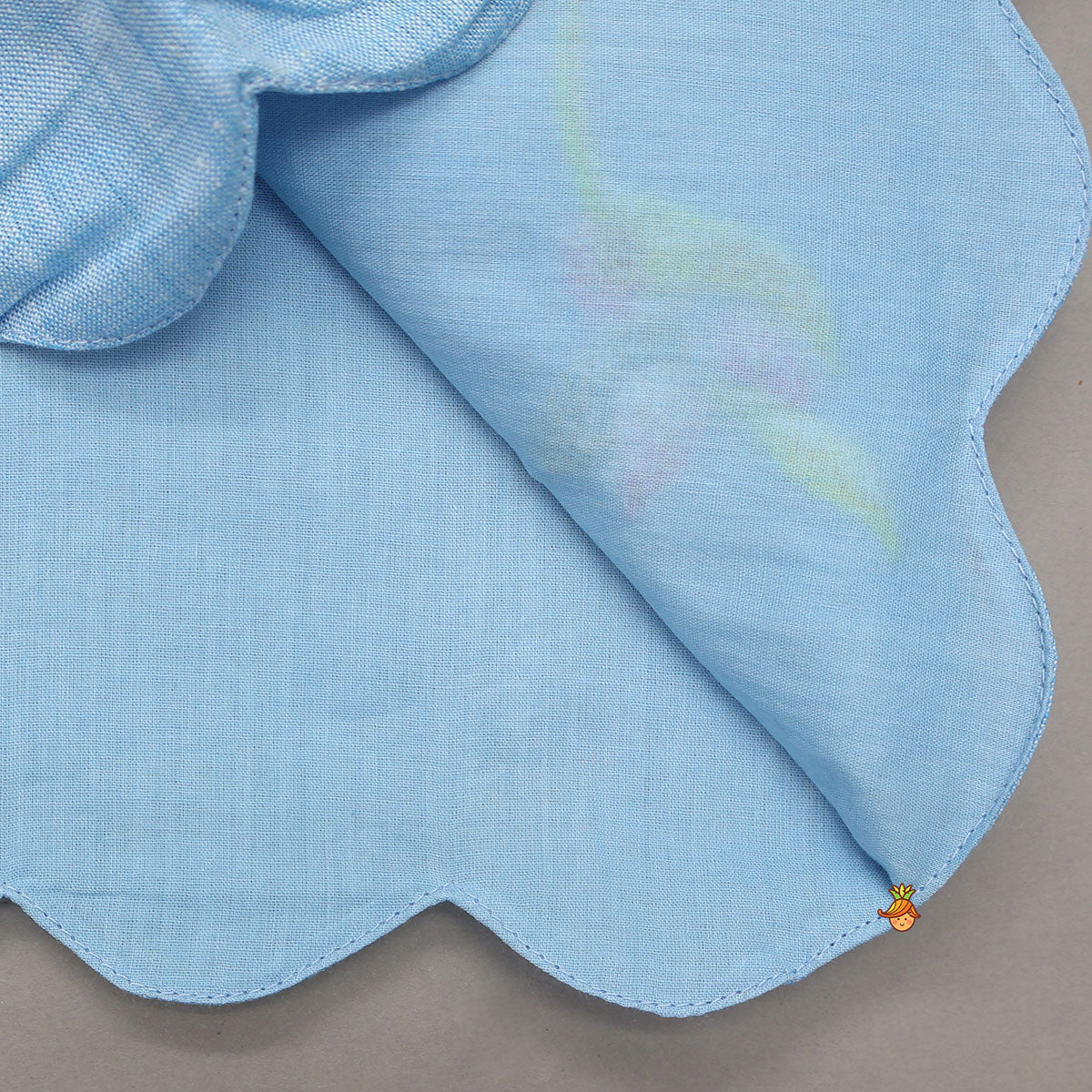 Pre Order: Bird Motif Embroidered Top And Scalloped Palazzo