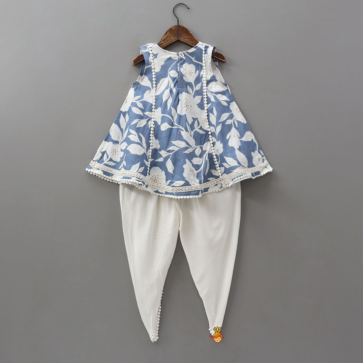 Floral Print Kurti And Dhoti