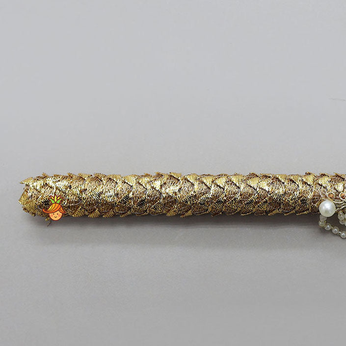 Pre Order: Lace Wrapped Bansuri With Mor Pankh