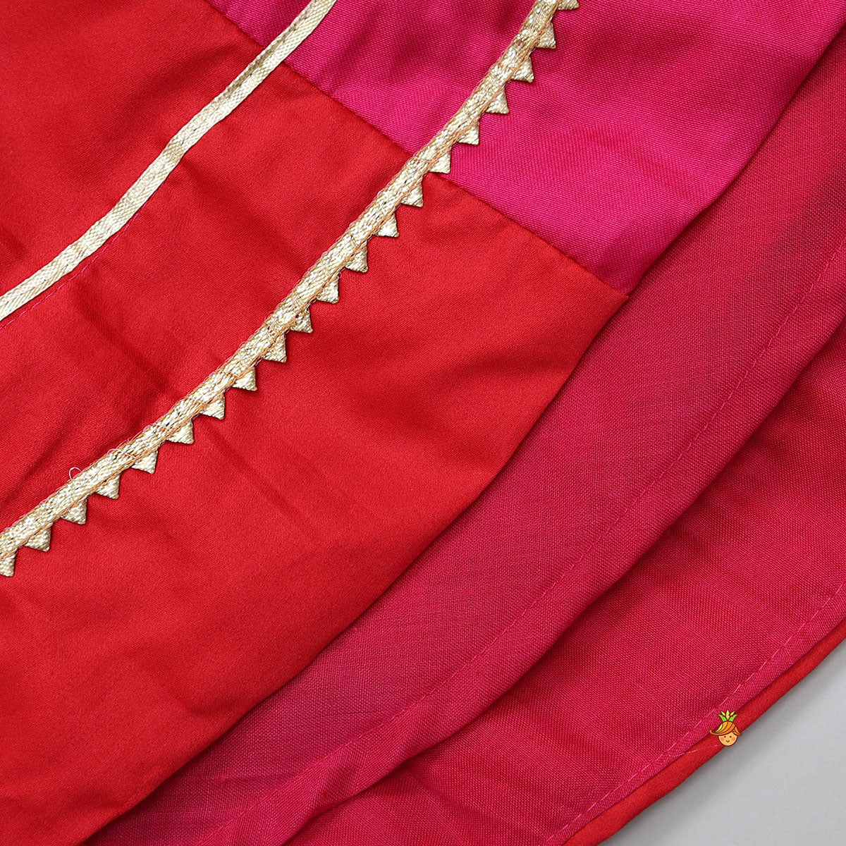 Pre Order: Mirror Embroidered Top Paired With Panelled Flared Lehenga