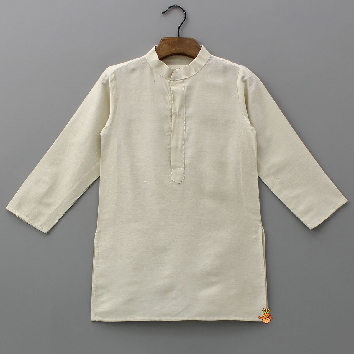 Pre Order: Kurta With Printed Asymmetrical Overlap Jacket And Pyjama