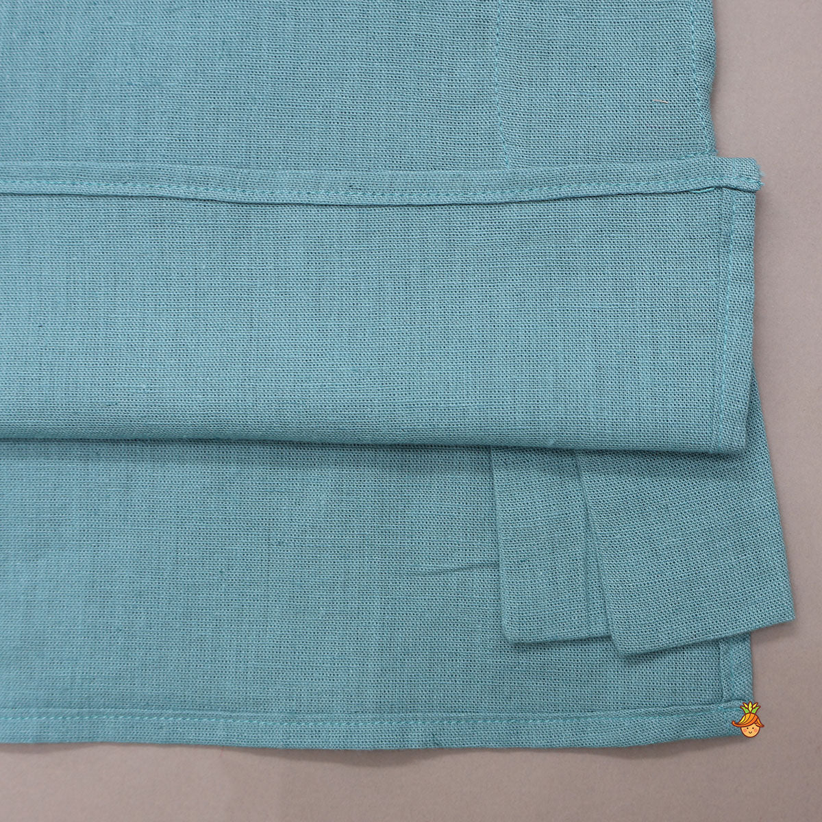 Pre Order: Patch Pocket Lace Detailed Kurta With Striped Dhoti