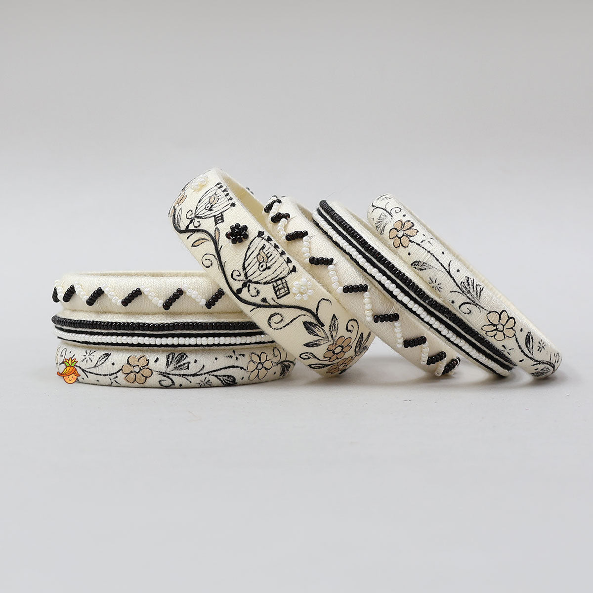 Artisan Hand-Painted Beaded Bangles