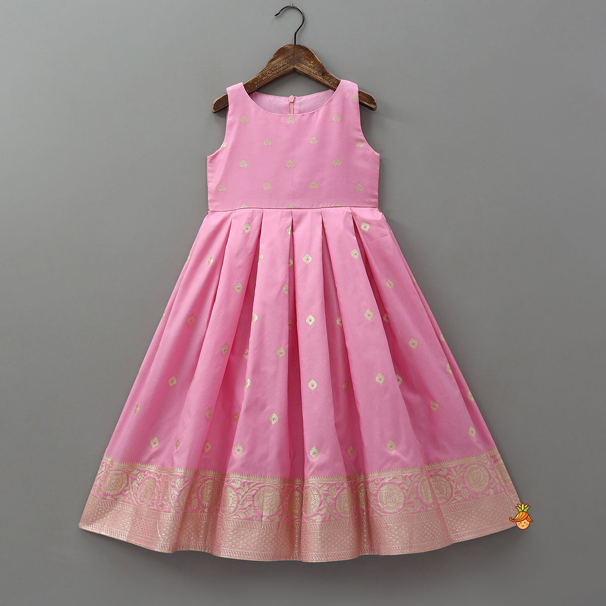 Banarasi Inspired Brocade Anarkali Dress With Open Jacket