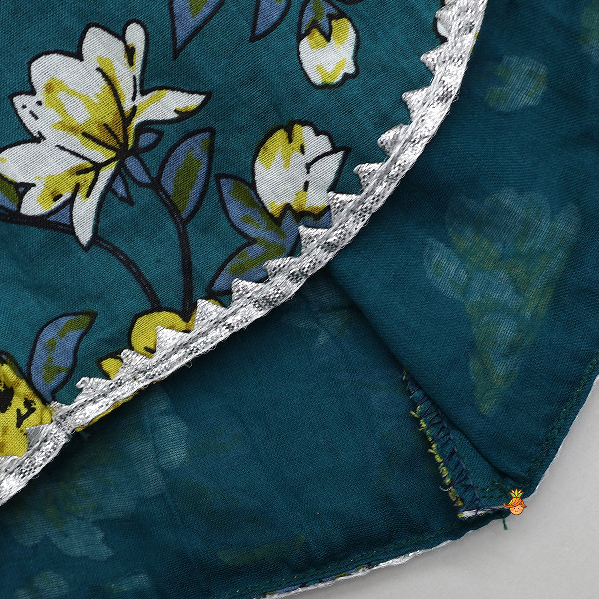 Pre Order: Floral Printed Stylish Top With Panelled Flared Lehenga And Dupatta