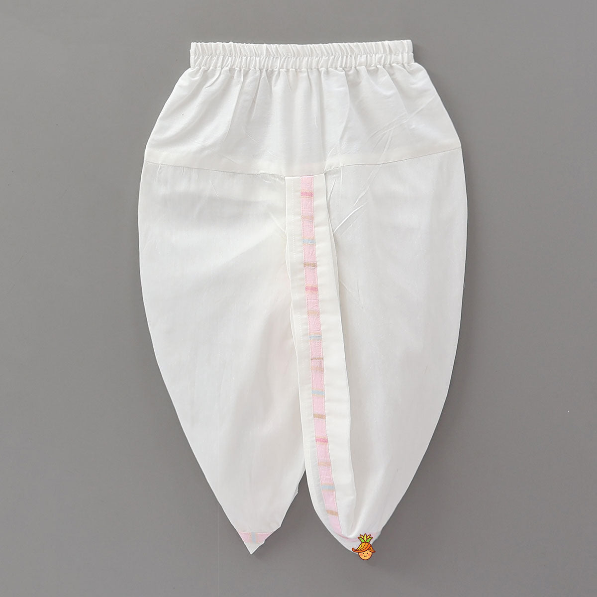 Front Placket Striped Kurta And Dhoti