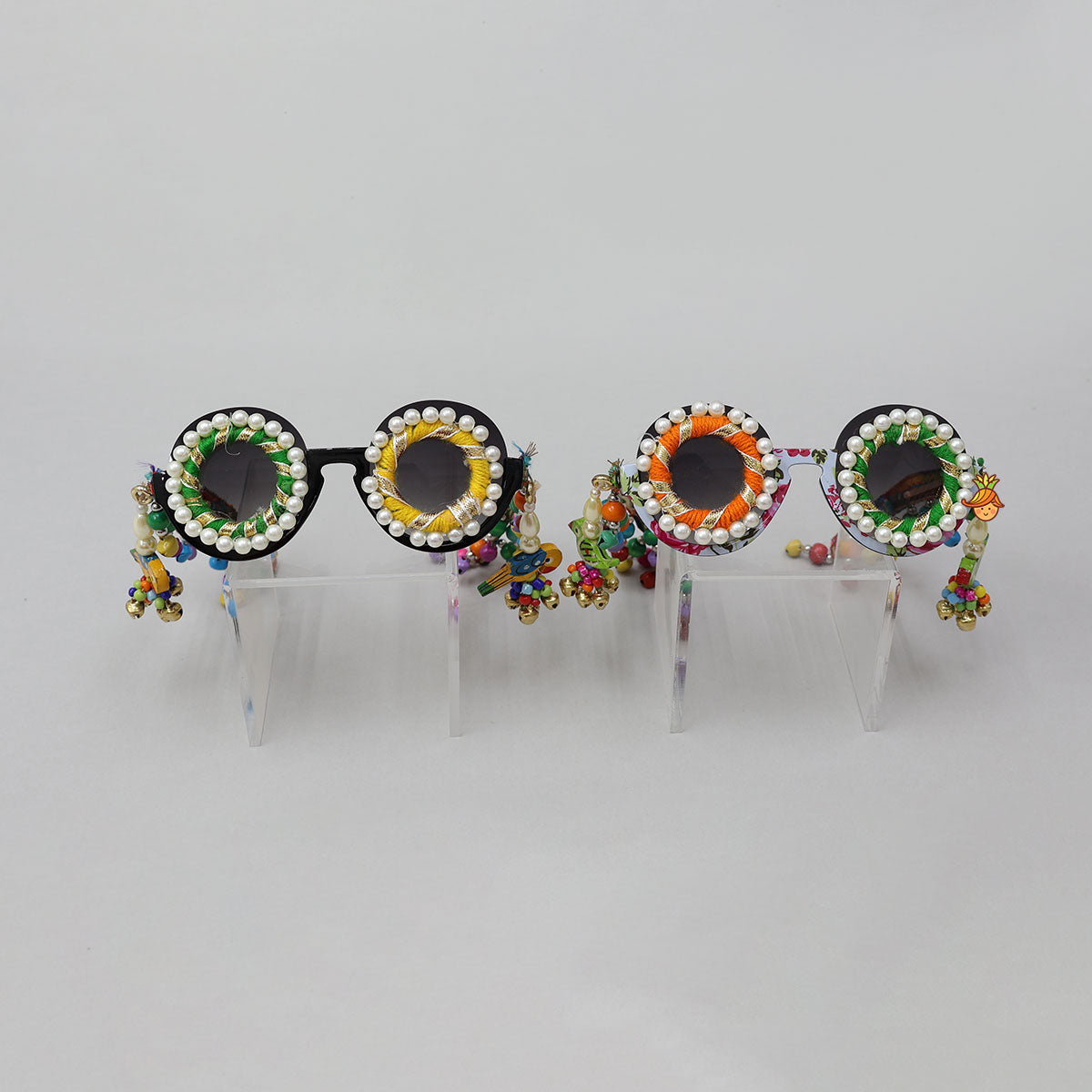 Single Pair Of Stunning Dangling Embellishments Sunglasses For 3+ Years