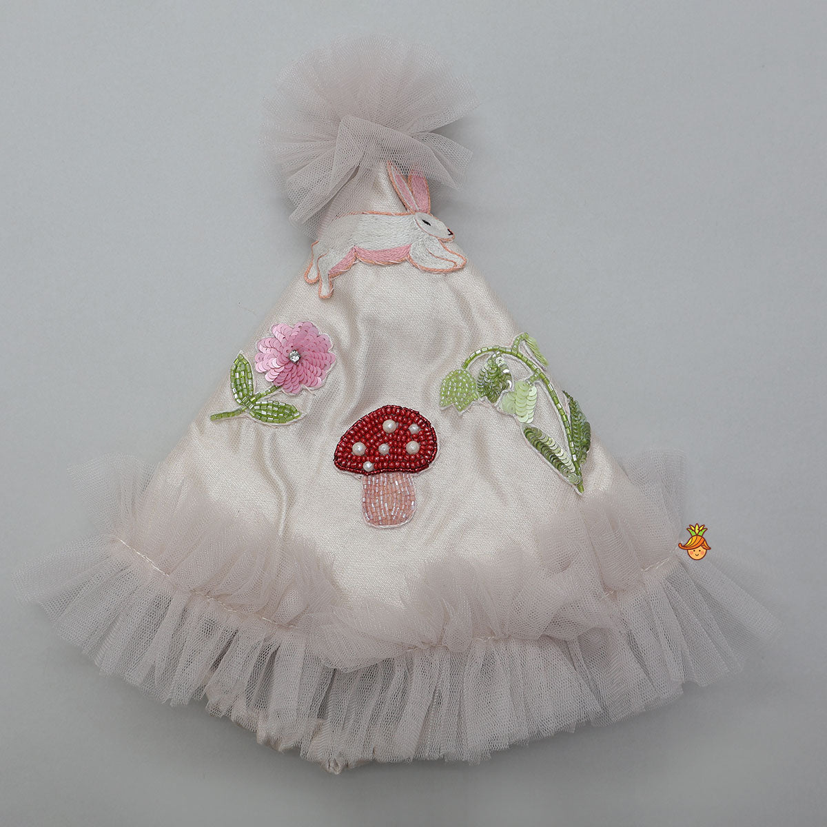 Pre Order: Whimsical Embroidery Tulle Party Dress With Matching Hat