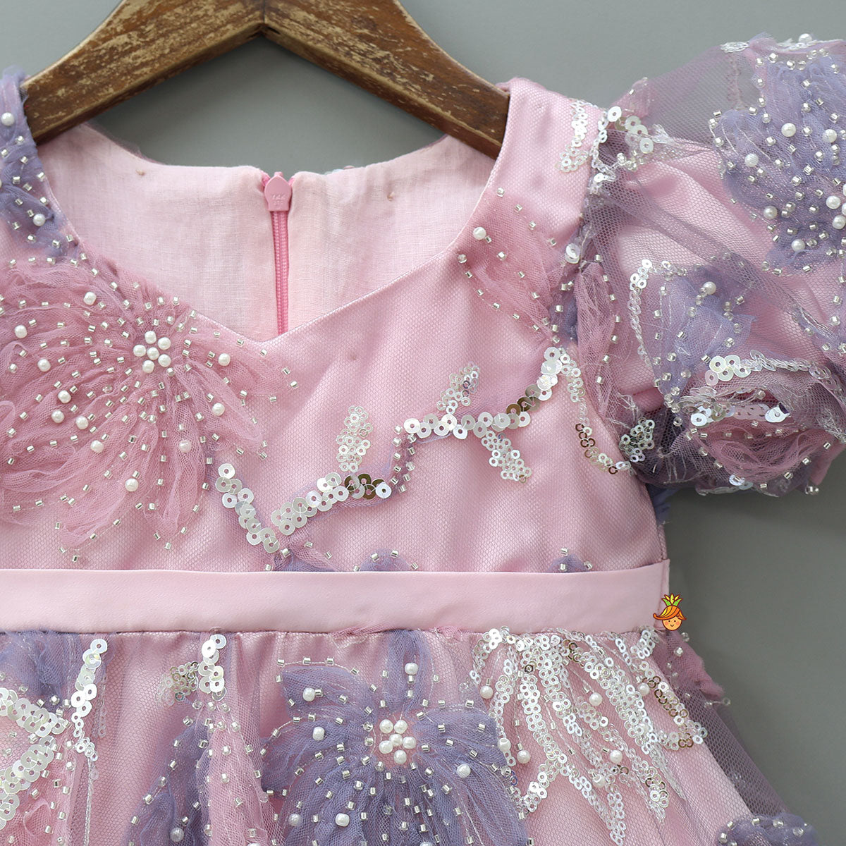 Pre Order: Sparkly Floral Embellished Party Dress