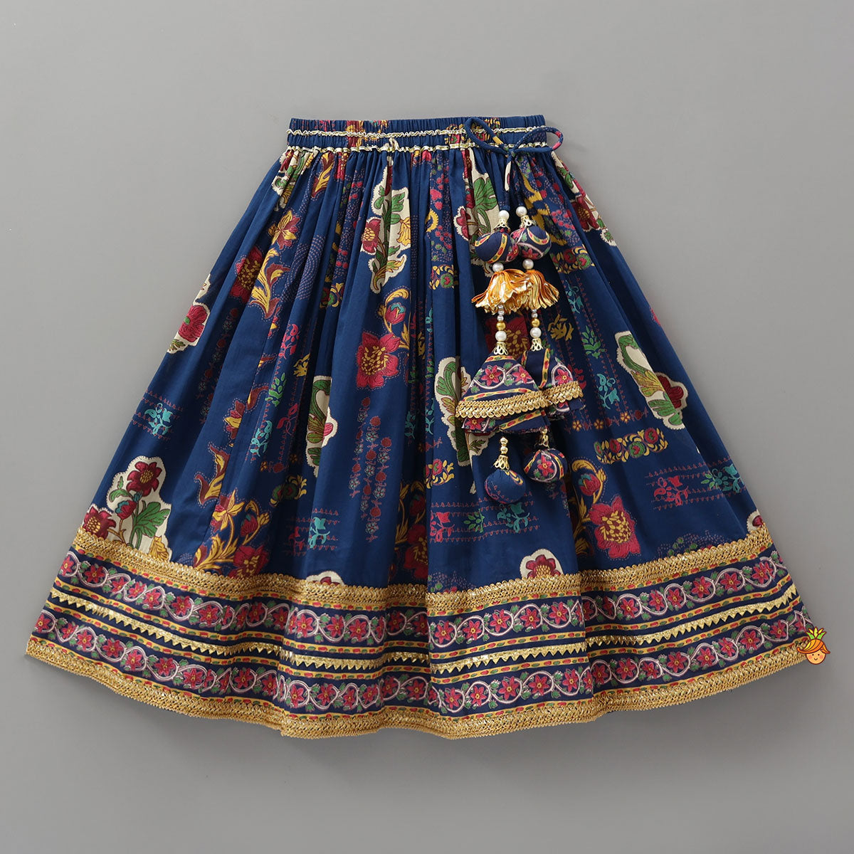 Strappy Crop Top And Matching Lehenga With Dupatta