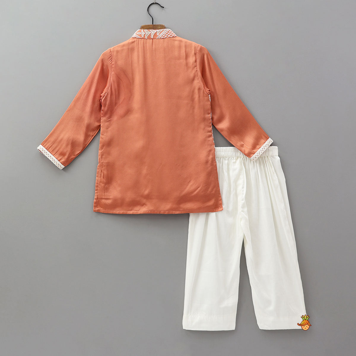 Pre Order: Faux Jacket Style Embroidered Kurta With Pyjama