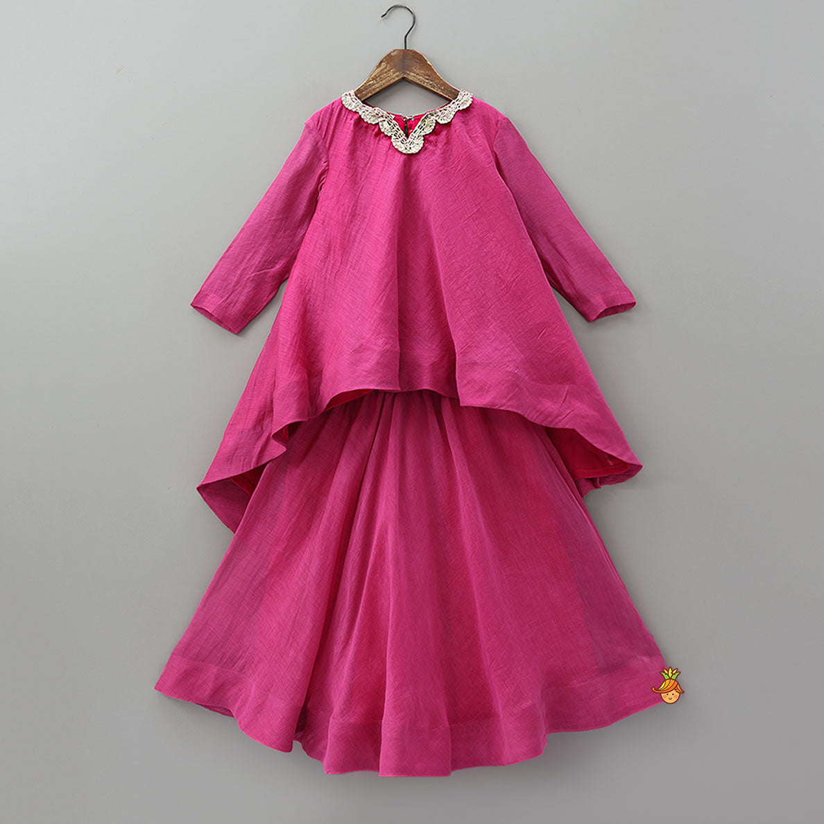 Pre Order: High Low Stylish Kurti And Lehenga