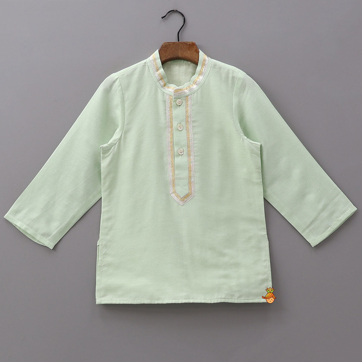 Pre Order: Classic Front Placket Kurta And Pyjama