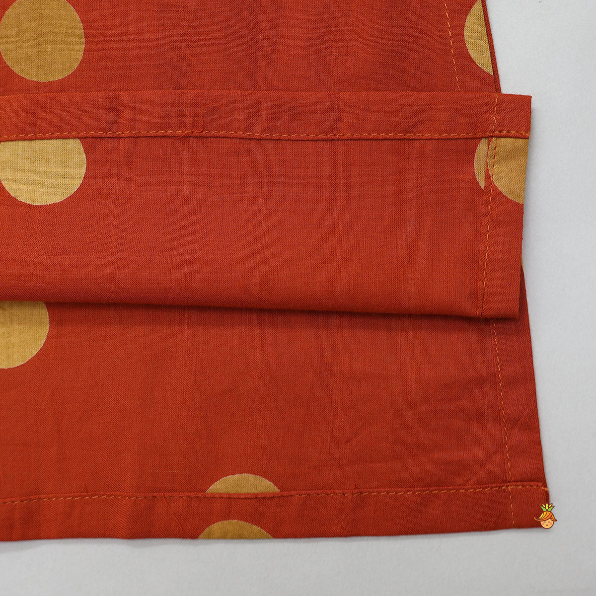 Pre Order: Front Placket Polka Dot Printed Ethnic Kurta And Pyjama