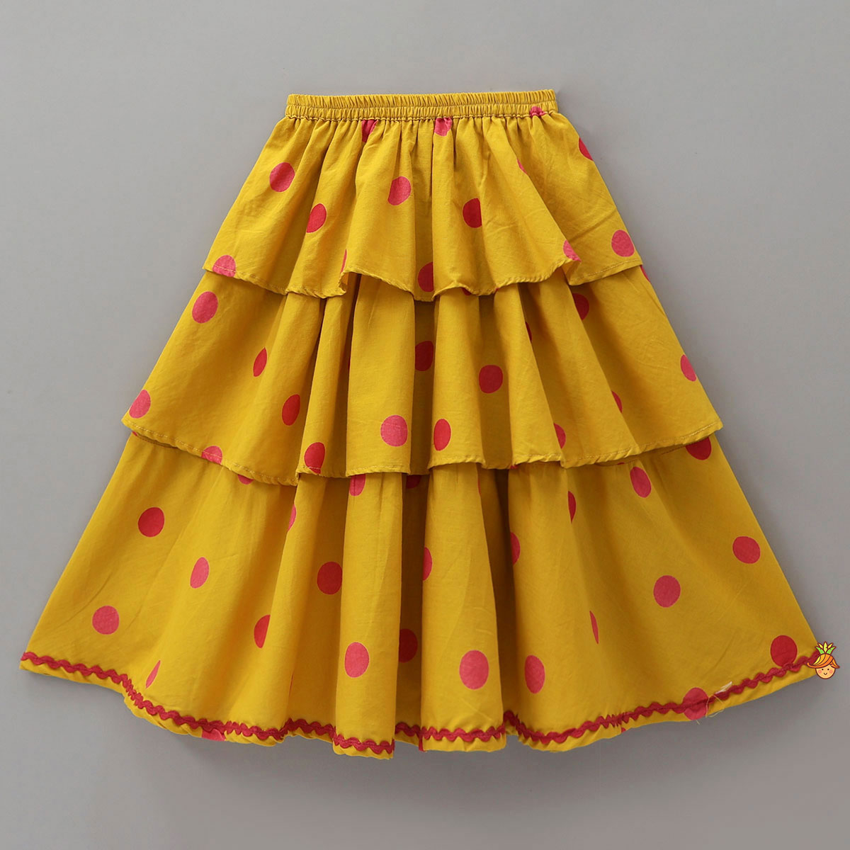 Pre Order: Stylish Sleeves Crop Top And Layered Lehenga