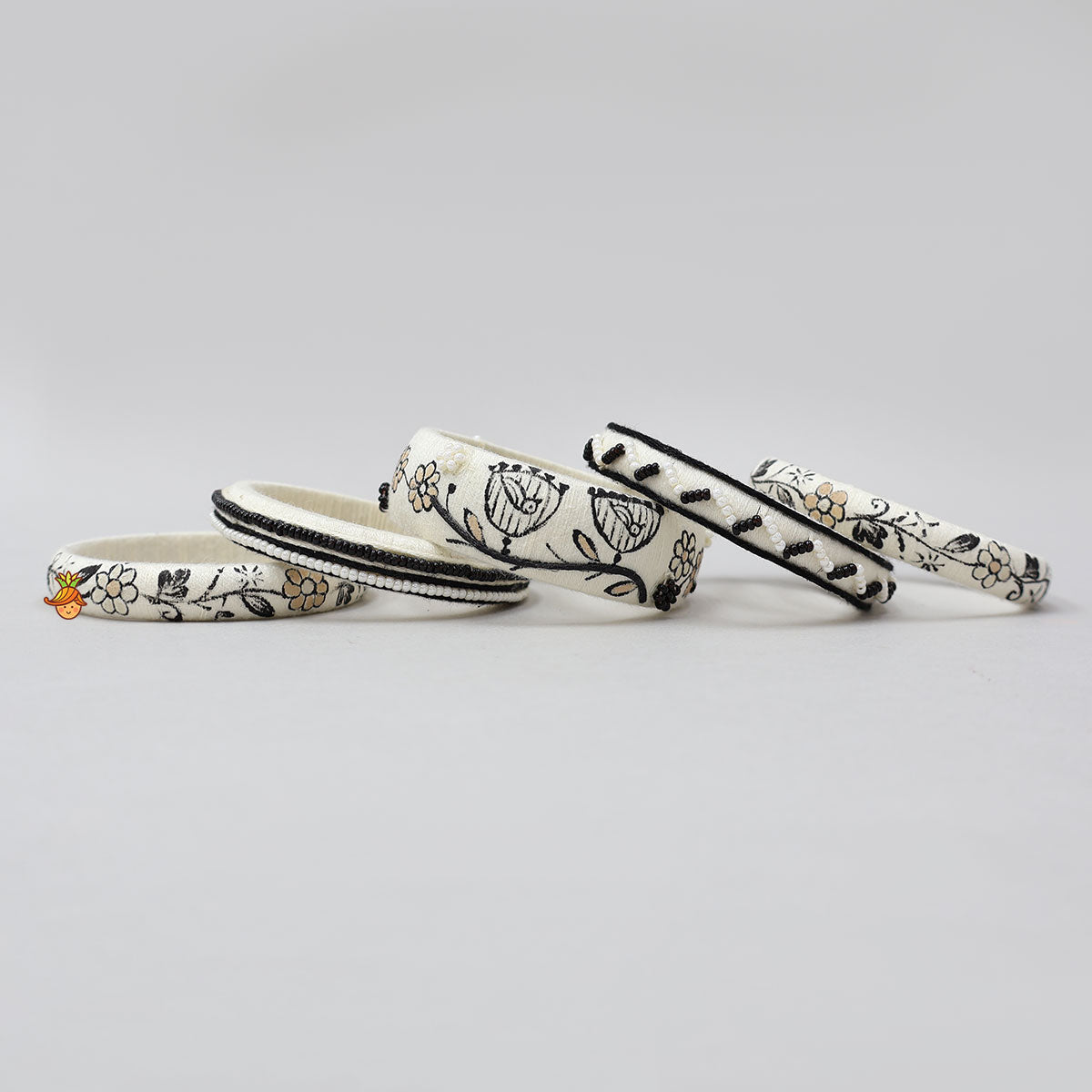 Hand Painted And Handcrafted Floral Thread Bangles