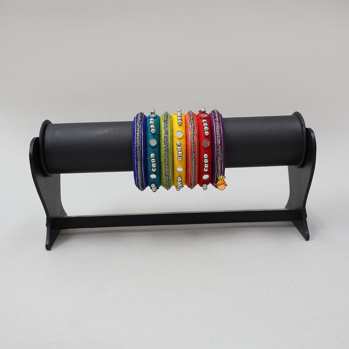 Mirror And Bead Embellished Bangles