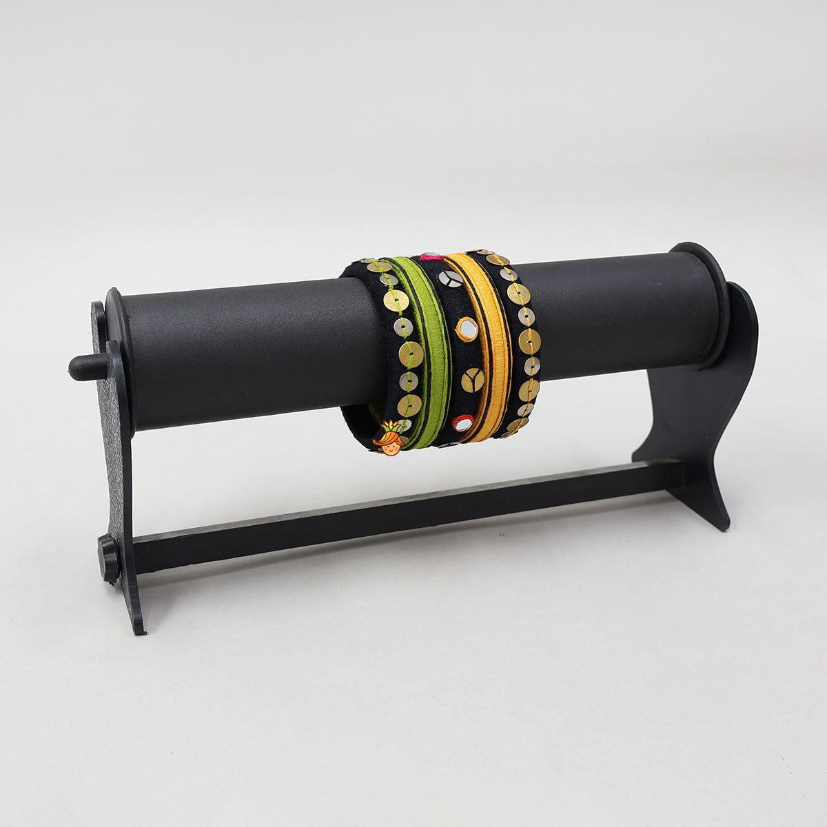 Festive Mirror And Sequin Embellished Bangles