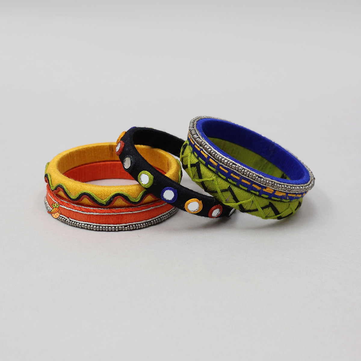 Mirror Embellished Thread Bangles