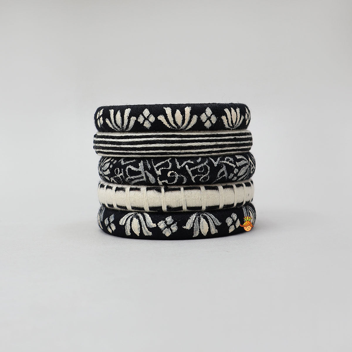 Lotus Hand Painted And Handcrafted Thread Bangles