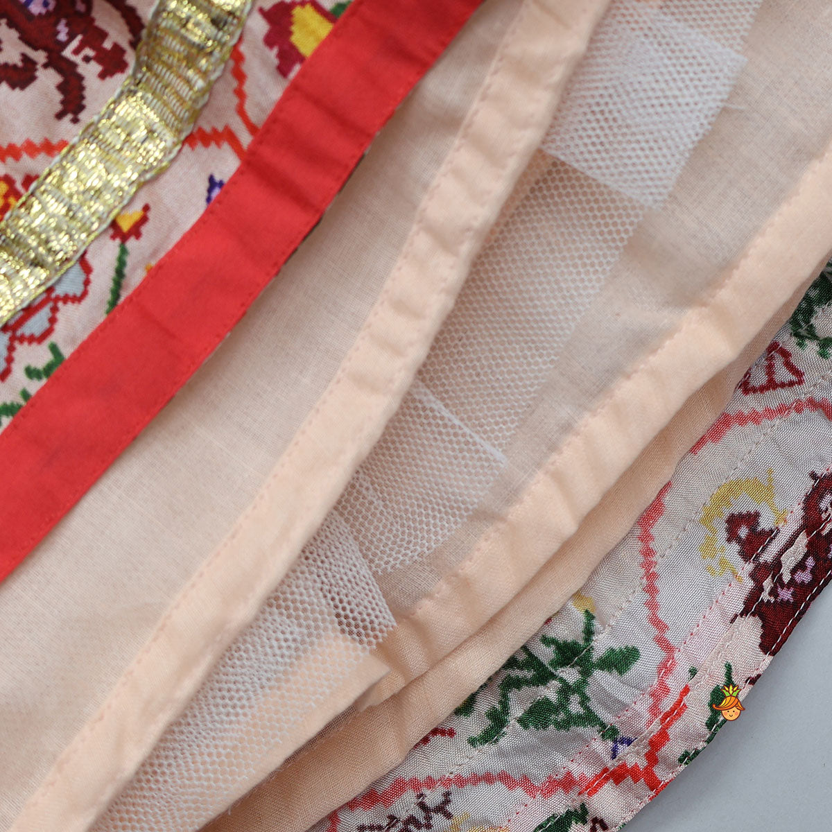 Pre Order: Heart Shaped Stylish Crop Top And Lehenga With Matching Bag