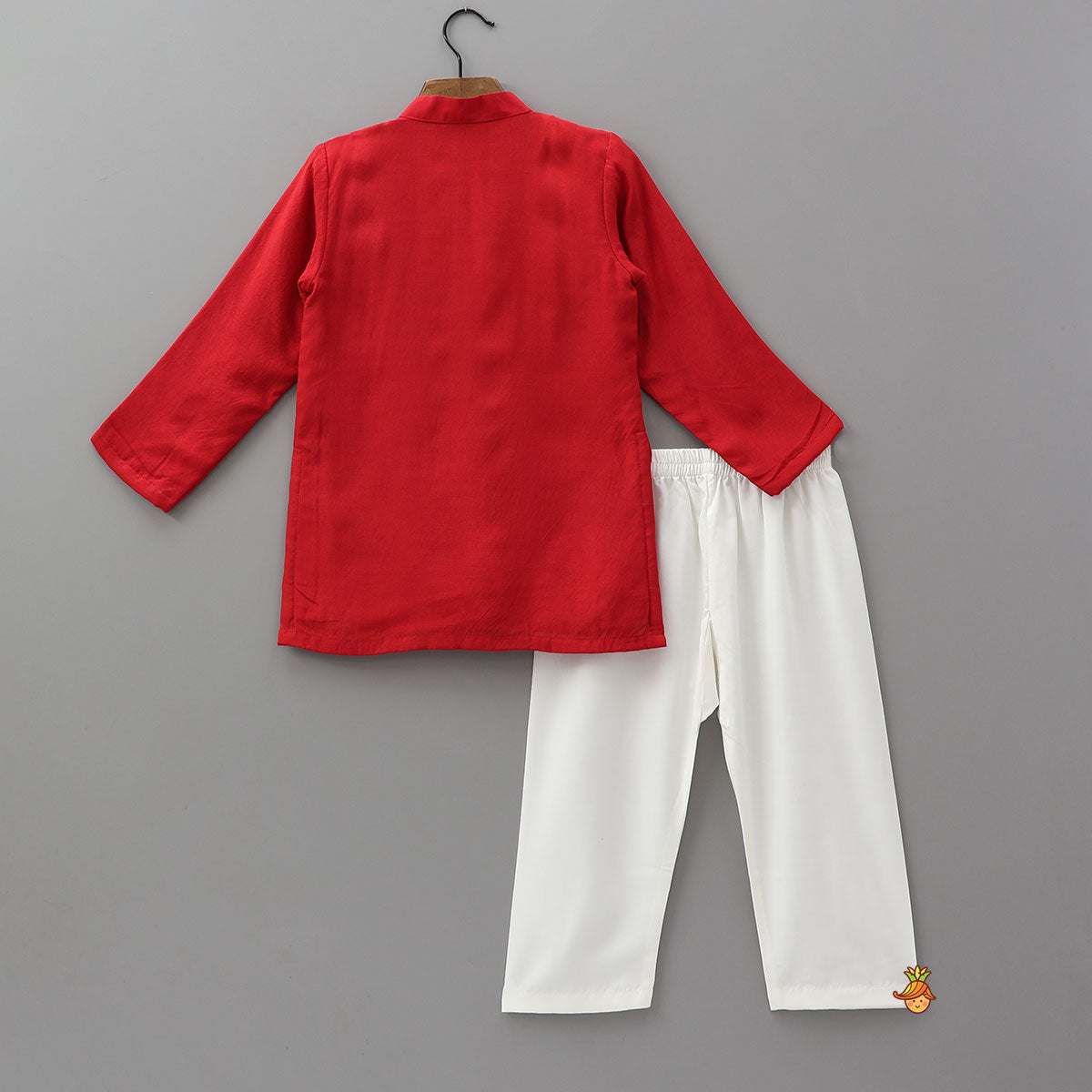 Pre Order: Faux Mirror Hand Embroidered Festive Kurta And Pyjama