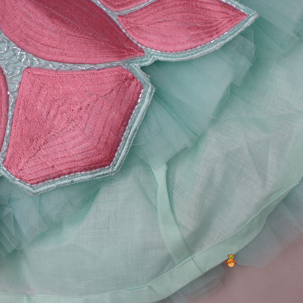 Pre Order: Glamorous Embroidered Crop Top With Cutwork Lehenga