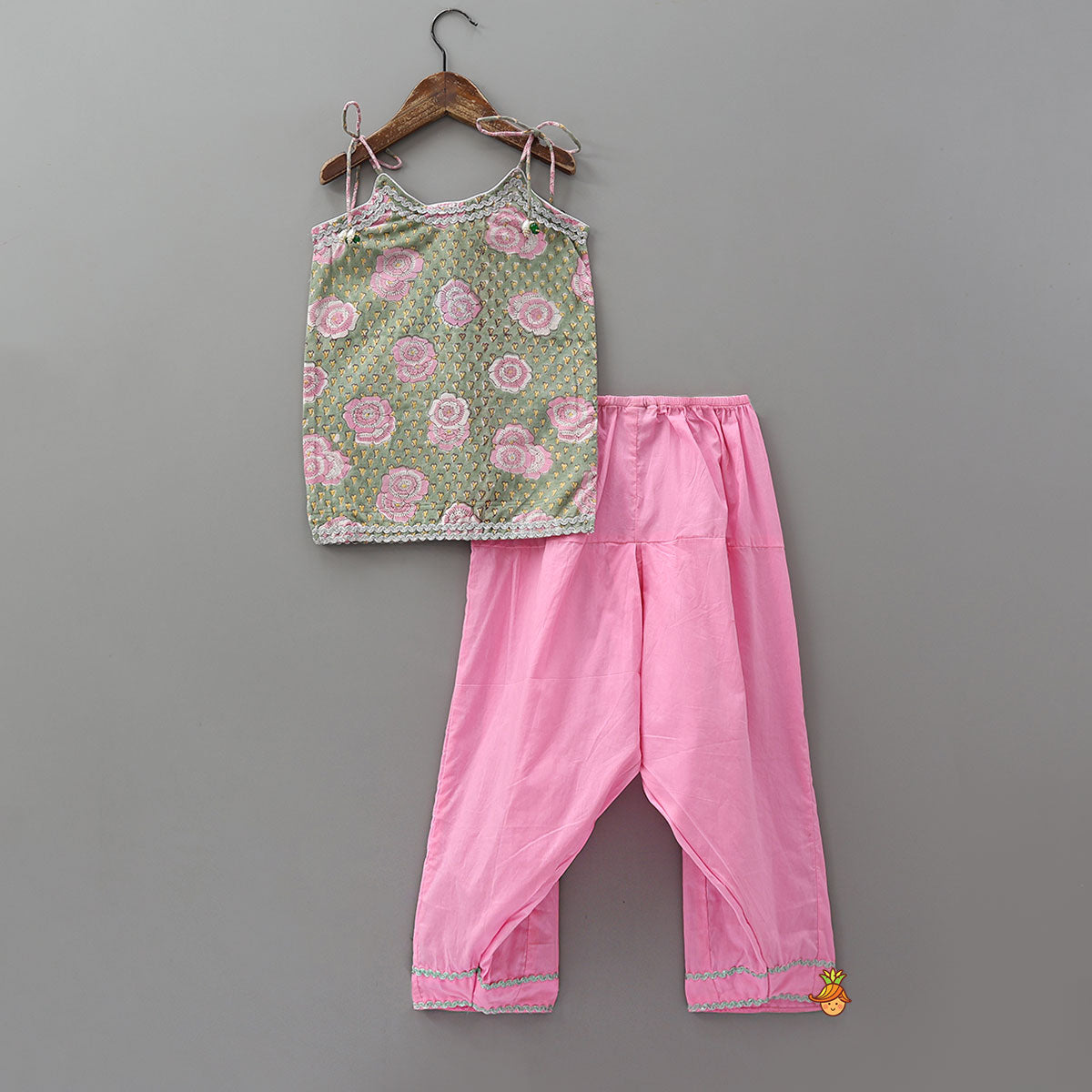 Pre Order: Hand Block Printed Kurti And Salwar With Matching Dupatta