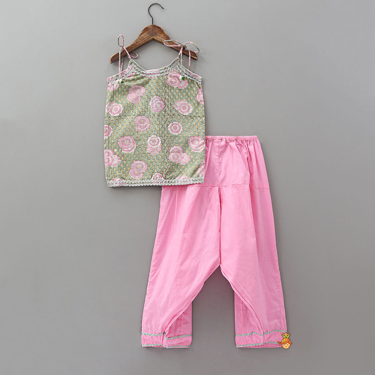 Pre Order: Hand Block Printed Kurti And Salwar With Matching Dupatta