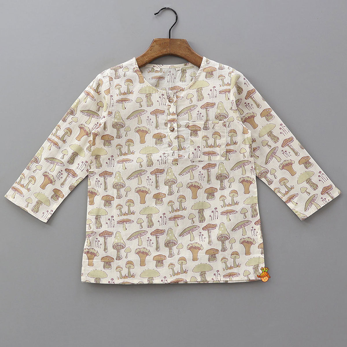 Pre Order: Mushroom Motif All Over Printed Sleepwear