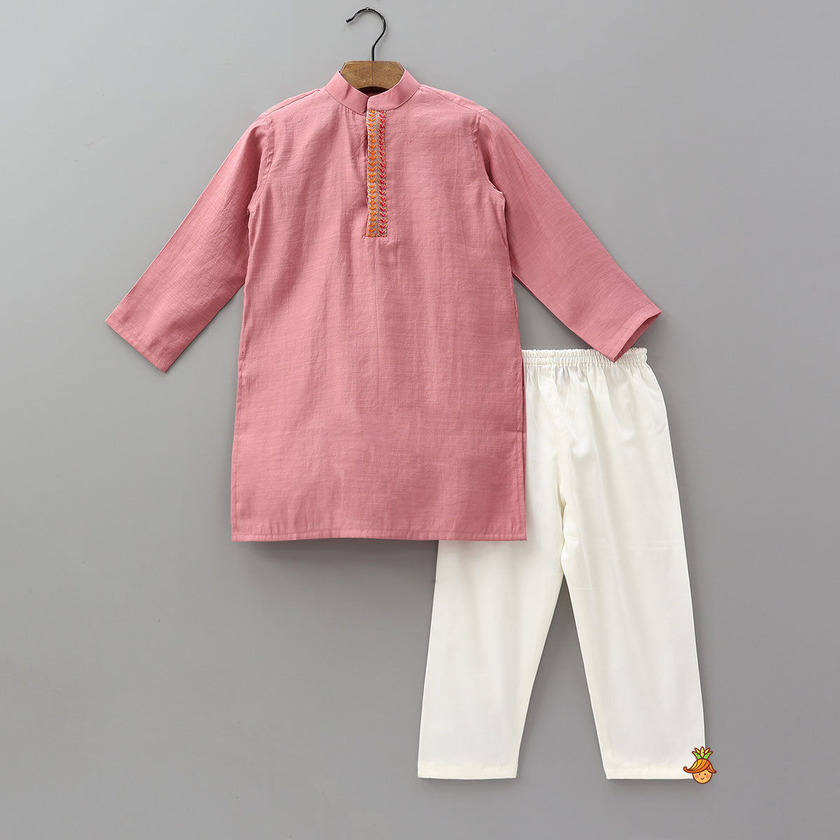 Pre Order: Front Placket Kurta With Heavy Embroidered Jacket And Pyjama